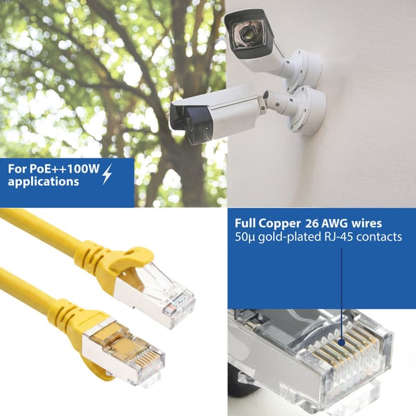 ACT FC2802 nätverkskablar Gul 2 m Cat6a S/FTP (S-STP) Rund