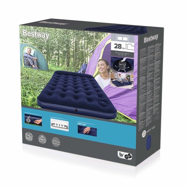 Bestway 67225 / 24 luftmadras Dobbelt madras Blå