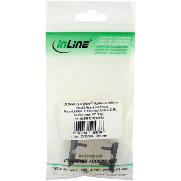 InLine 89992M fiberoptikadaptrar Silver