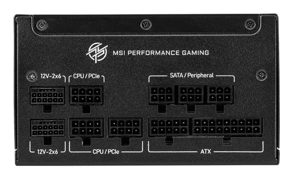 MSI MPG A850GS PCIE5 enhed til strømforsyning 850 W 24-pin ATX ATX Sort