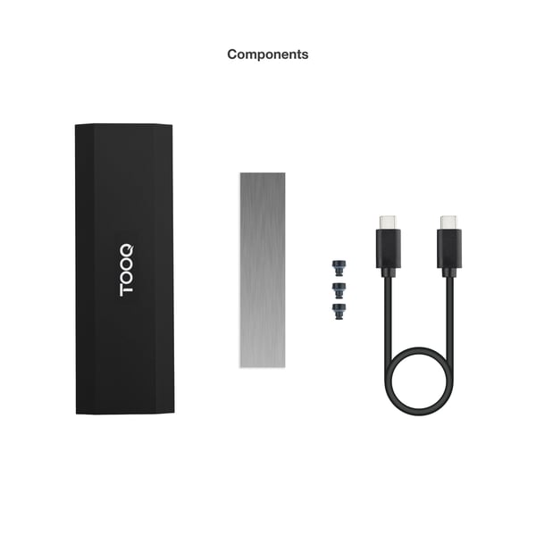 TooQ TQE-2231B tallennusaseman kotelo SSD-kotelo Musta M.2