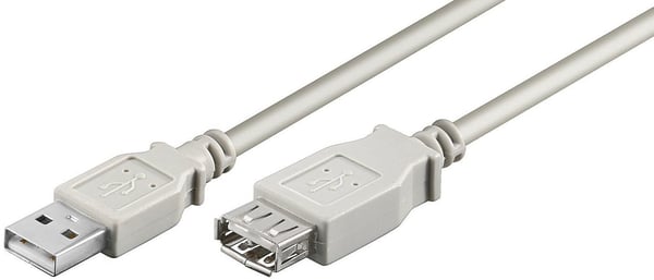 Microconnect USBAAF01 USB-kabel USB 2.0 0,1 m USB A Grå