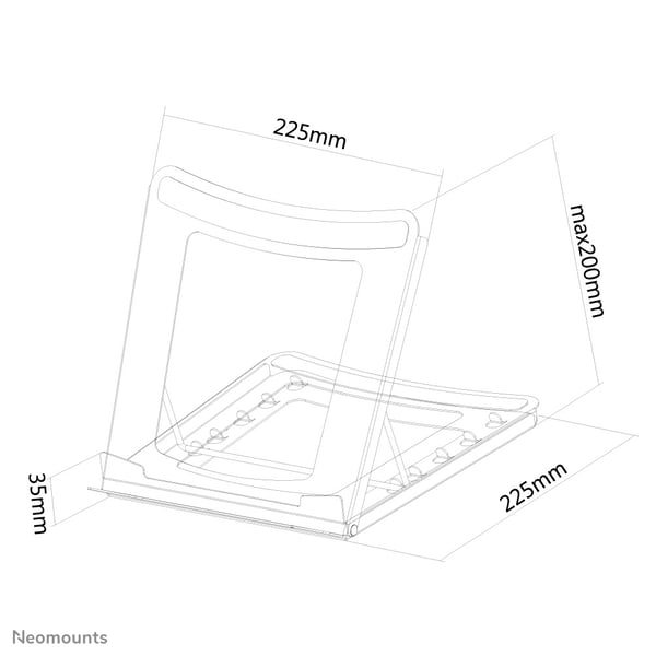 Neomounts NSLS075BLACK laptop stativ Sort 40,6 cm (16")