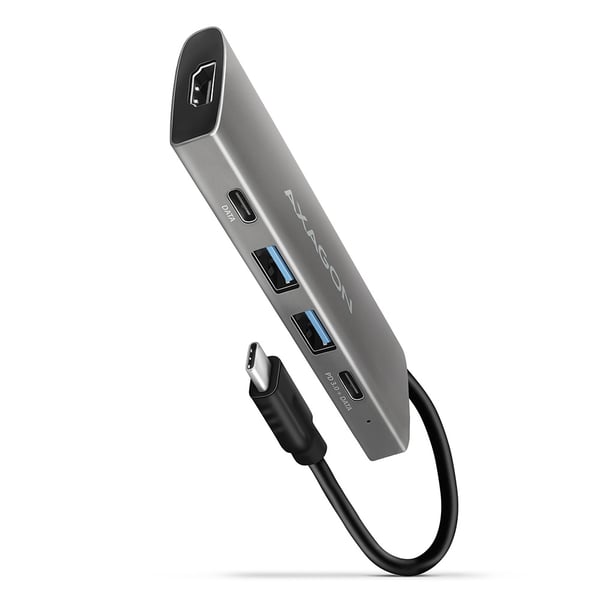 Axagon HMC-5G2 kannettavien tietokoneiden telakka ja porttitoistin Langallinen USB 3.2 Gen 2 (3.1 Gen 2) Type-C Harmaa Axagon HMC-5G2 kannettavien tietokoneiden telakka ja porttitoistin Langallinen USB 3.2 Gen 2 (3.1 Gen 2) Type-C Harmaa