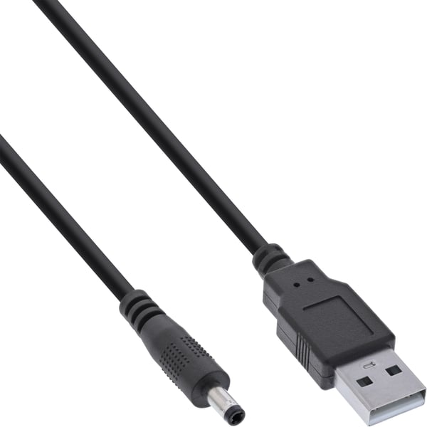 InLine 26806D el-ledning Sort 1 m USB A 4.0 x 1.7 mm