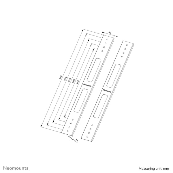 Neomounts AWL-250BL16 TV-kiinnike Musta