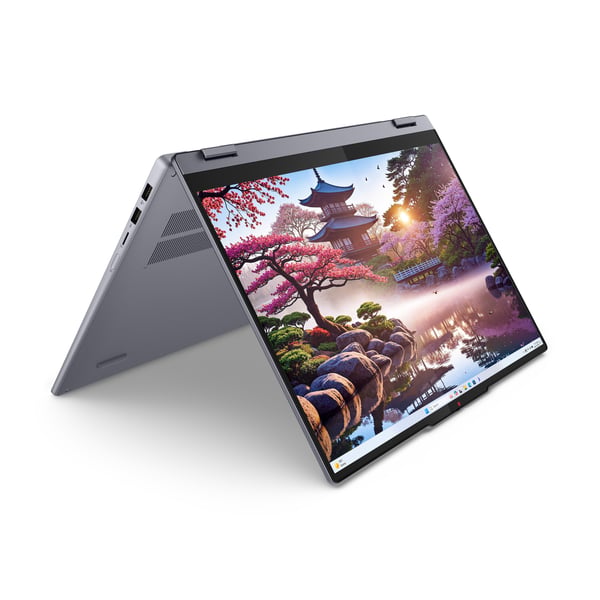 Lenovo IdeaPad 5 2-in-1 16AKP10 Copilot+ PC AMD Ryzen AI 7 350 Hybrid (2-i-1) 40,6 cm (16") Berøringsskærm WUXGA 16 GB LPDDR5x-SDRAM 1 TB SSD Wi-Fi 7 (802.11be) Windows 11 Home Tysk Grå
