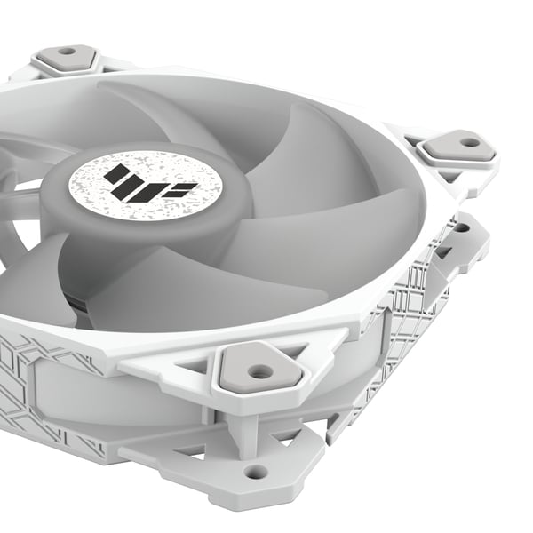 ASUS TUF GAMING TF120 ARGB WHITE EDITION Datorväska Luftkylare 12 cm Vit 1 styck