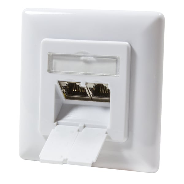 LogiLink NP0123 stikkontakt RJ-45 Metallic, Hvid