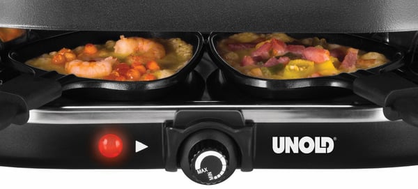 Unold 48795 raclettegrill 8 personer 1200 W Svart