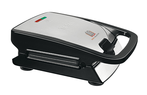 Tefal SW853D smörgåsgrill 700 W Svart, Rostfritt stål