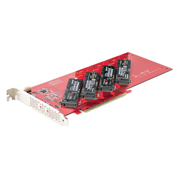 StarTech.com QUAD-M2-PCIE-CARD-B nätverkskort/adapters Intern M.2