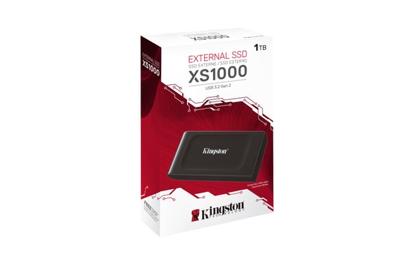 Kingston XS1000 - SSD - 1 TB - extern (bärbar) - USB 3.2 Gen 2 (USB-C-kontakt)