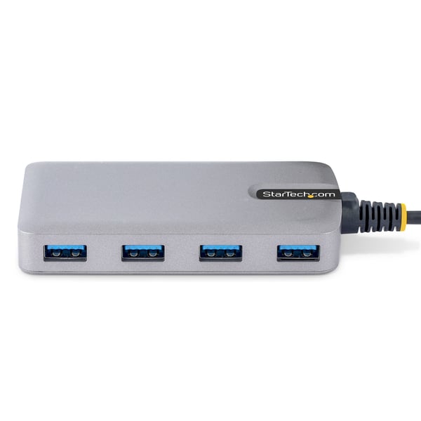 StarTech.com USB-C-hubb med 4 portar - 5 Gbps - bussdriven - USB C till 4x USB-A-hubb med valfri extra strömförsörjning - Bärbar USB-hubb för stationär/bärbär dator - 30 cm kabel - USB-expansionshubb