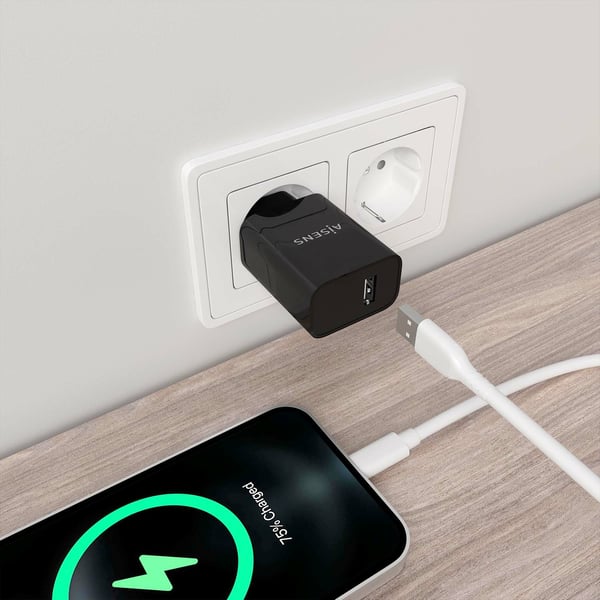AISENS A110-0854 oplader til mobil enhed Universel Sort Vekselstrøm Indendørs
