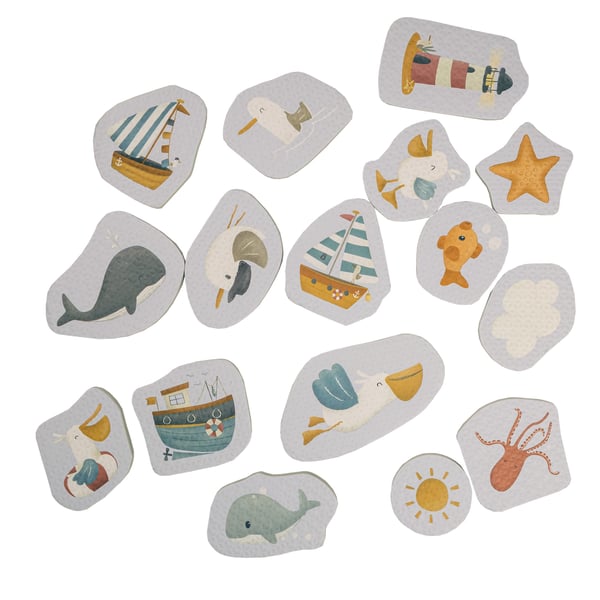 Rubo Toys 2008728 spil, legetøj & mærkat til badet Badelegesæt Blå