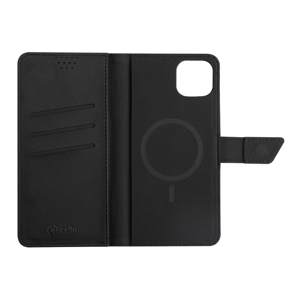 Celly Wallymag matkapuhelimen suojakotelo 17 cm (6.7") Lompakkokotelo Musta