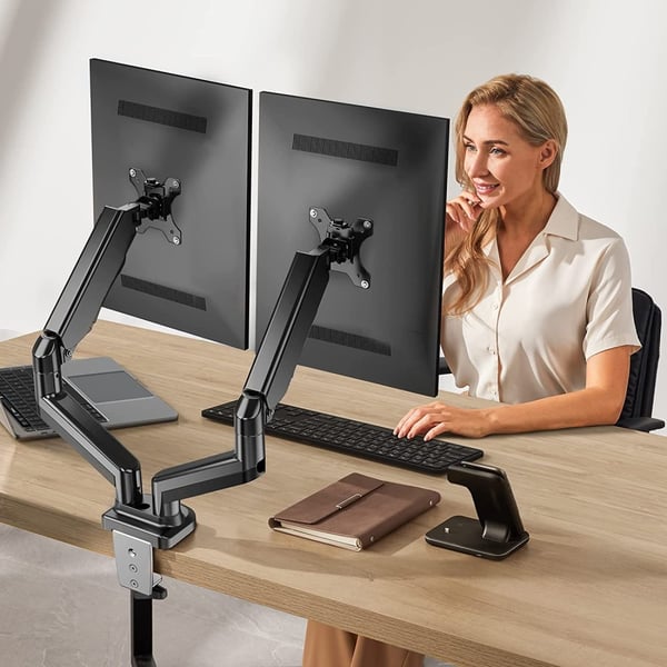 Techly ICA-LCD 462B skærmbeslag og -stativer 81,3 cm (32") Skrivebord Sort