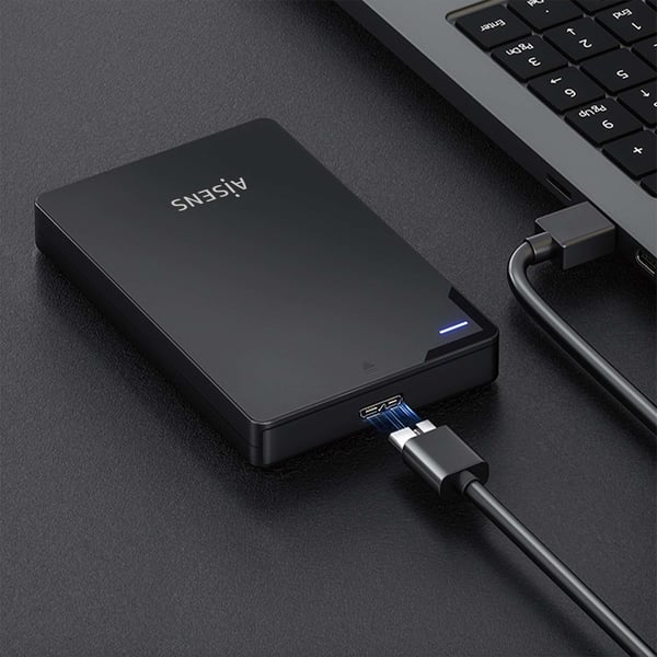 AISENS ASE-2520B Hölje för lagringsenheter HDD-hölje Svart 2.5" USB-ström