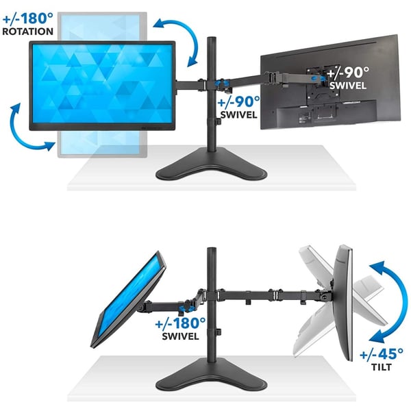Techly ICA-LCD 2524 skærmbeslag og -stativer 81,3 cm (32") Skrivebord Sort