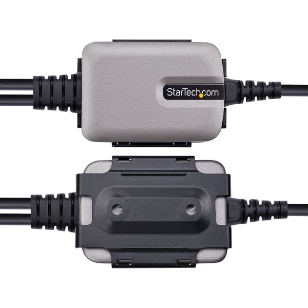 StarTech.com 2P6FFC-USB-SERIAL kabelomvandlare (hane/hona) USB-A 2 x DB-9 RS-232 Svart, Grå