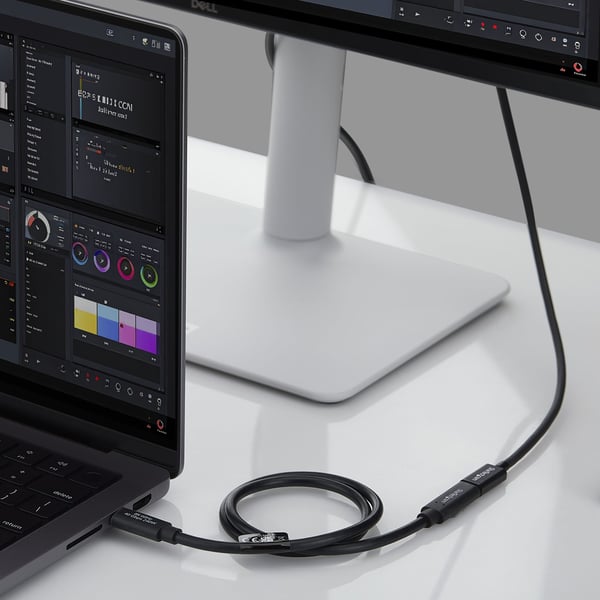 StarTech.com USB440GCMCF2F USB-kabel USB4 Gen 3x2 0,6 m USB C 40 Gbit/sek. 240 W Sort