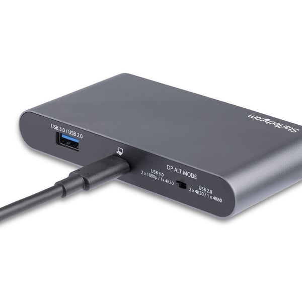 StarTech.com USB C Dock, 4K Dual Monitor DisplayPort, Mini Laptop Docking Station, 100W Power Delivery