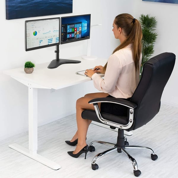 Techly ICA-LCD 2524 skærmbeslag og -stativer 81,3 cm (32") Skrivebord Sort