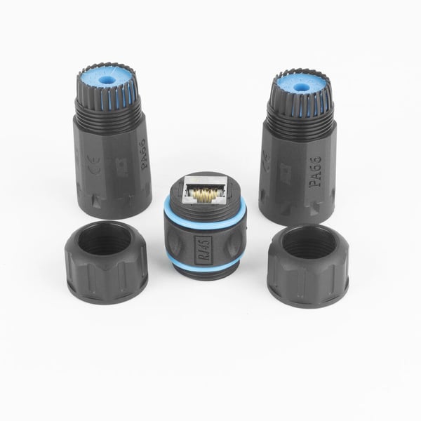 ACT SD6522 kabelomvandlare (hane/hona) RJ45 Svart