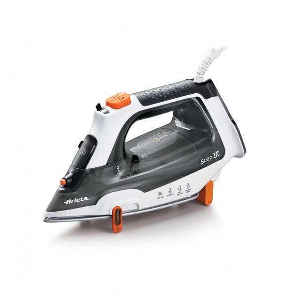 Ariete 6190/00 Kuiva- & höyrysilitysrauta Ceramic Ultra Glide -pohjalevy 2400 W Harmaa, Musta