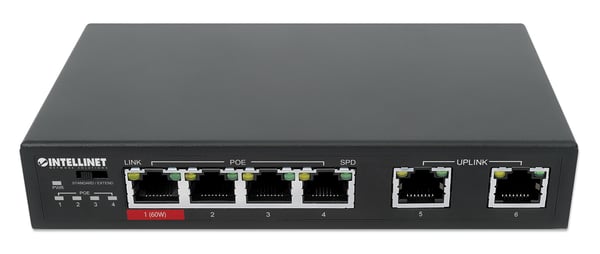 Intellinet 561686 netværksswitch Fast Ethernet (10/100) Strøm over Ethernet (PoE) Sort