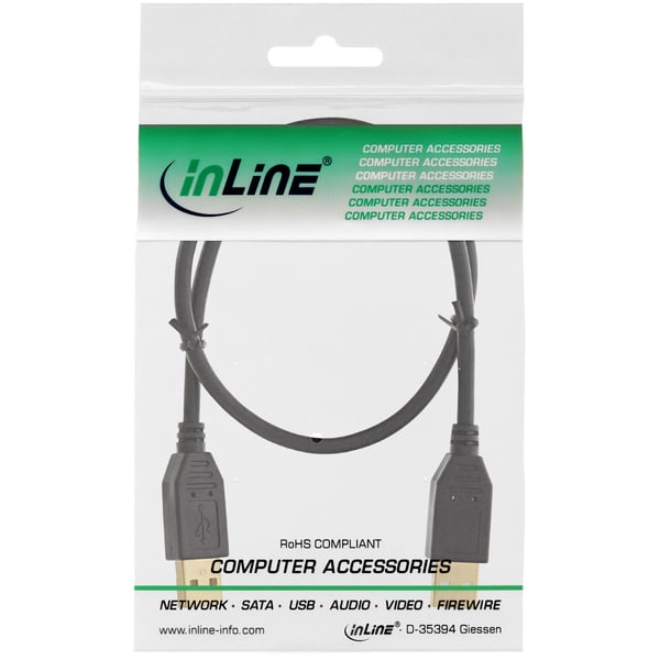 InLine 34330S USB-kabel USB 2.0 3 m USB A Sort