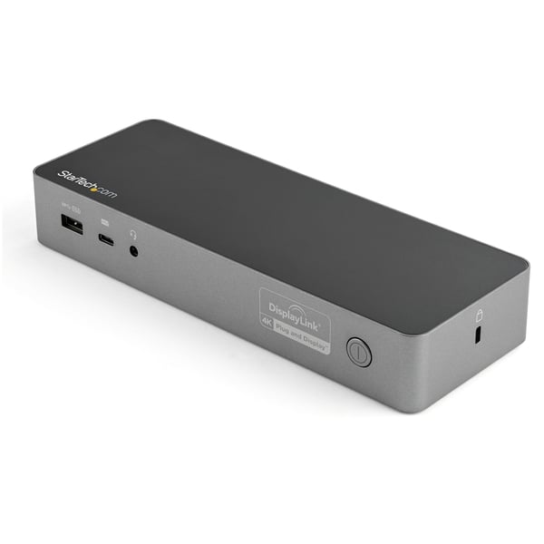 StarTech.com Universell dockningsstation för bärbara datorer med två 4K-bildskärmar - USB-C/USB 3.0 - 100W PD