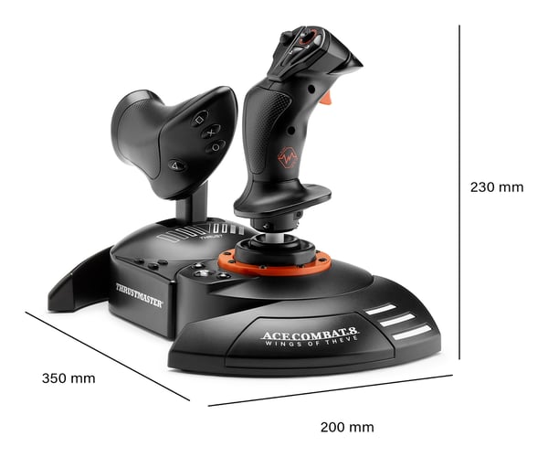 Thrustmaster T.FLIGHT HOTAS NEO ACE COMBAT 8 Wings of Theve Edition Sort, Rød USB Flightstick Digital PC, PlayStation 4, PlayStation 5