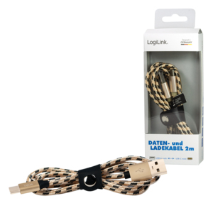 LogiLink CU0135 USB-kabel USB 2.0 2 m USB A USB C 0,48 Gbit/sek. Kobberfarve, Sort