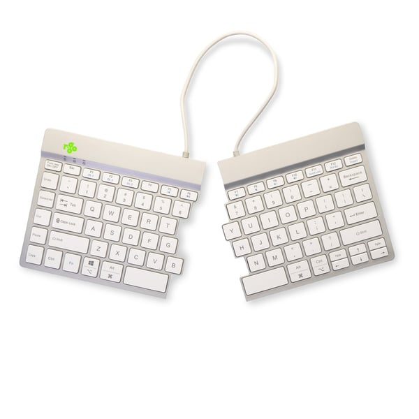 R-Go Tools Ergonomisch toetsenbord R-Go Split Break met pauzesoftware, gesplitst toetsenbord, QWERTY (US), Bluetooth, wit