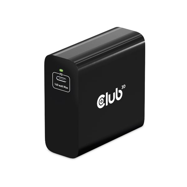 CLUB3D Travel Charger 140 Watt GaN technology, Single port USB Type-C, Power Delivery(PD) 3.1 Support