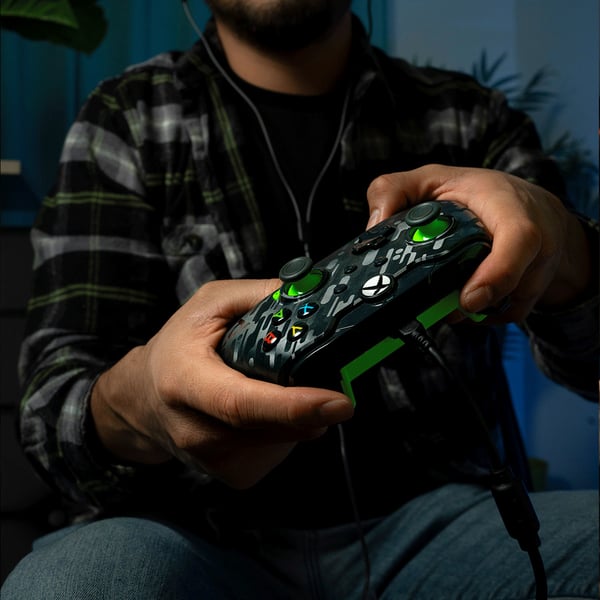 PDP 049-012-CMGG spil-controller Kulfiber, Grøn USB Gamepad Analog/digital PC, Xbox One, Xbox One X, Xbox Series S, Xbox Series X
