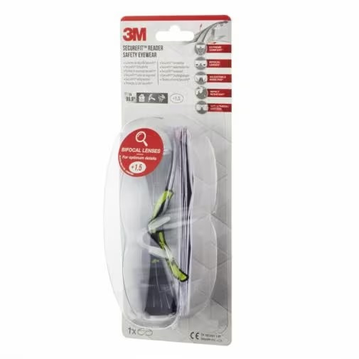 3M SF415C1 Skyddsglasögon Polykarbonat Svart, Gul