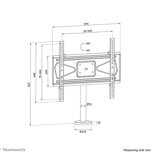Neomounts DS42-430BL14 tv-beslag 139,7 cm (55") Sort