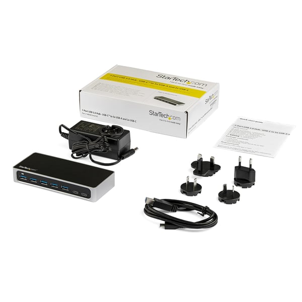 StarTech.com 7-porttinen USB-C-keskitin - USB C - 5x USB-A ja 2x USB Type-C