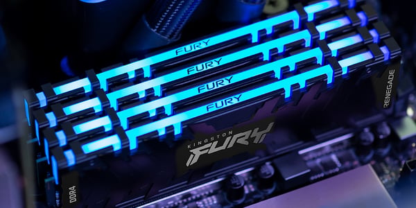 Kingston Technology FURY 16 Gt 3200 MT/s DDR4 CL16 DIMM (2 kpl:n pakkaus) Renegade RGB