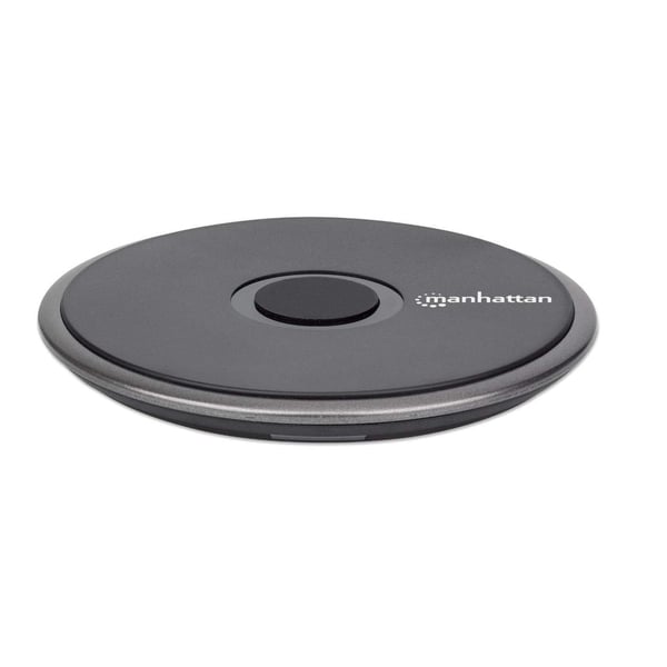 Manhattan 102186 oplader til mobil enhed Universel Sort USB Trådløs opladning Hurtig opladning Indendørs