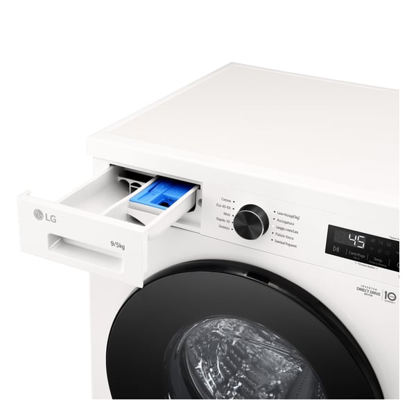 LG W4NX1095NWB kuivaava pyykinpesukone Vapaasti seisova Edestä täytettävä Valkoinen