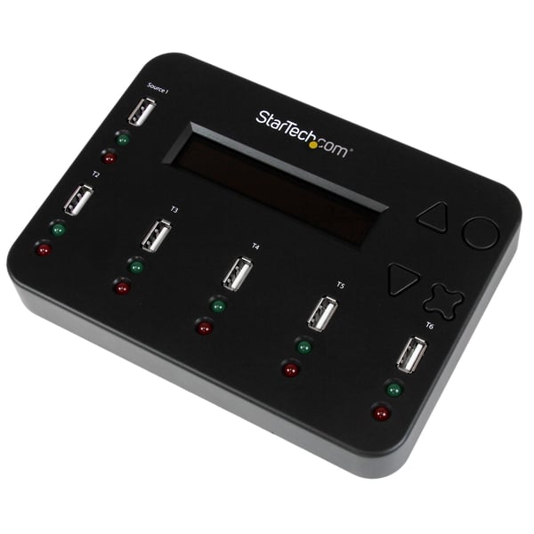 StarTech.com USBDUP15 levyjen monistuslaite USB-muistitikun monistaja Musta 5 kopiot