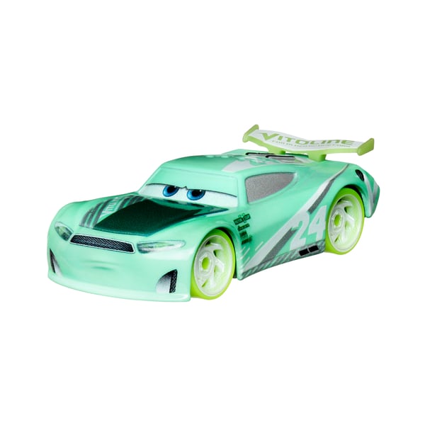 Disney Pixar Cars Disney og Pixar Biler Glow Racers-køretøjer, selvlysende metalstøbte legetøjsbiler i størrelsesforhold 1:55