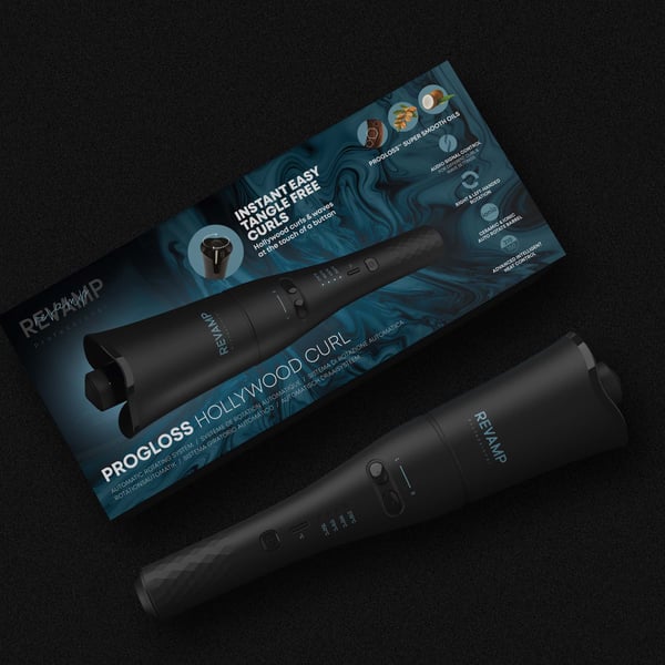 Revamp Progloss Hollywood Curl Automaattinen kiharrusrauta Lämmin Musta 3 m