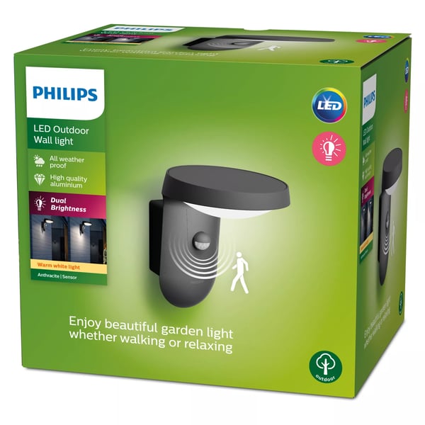 Philips 8719514476837 udendørsbelysning Udendørs vægbelysning Ikke-udskiftelig pære(r) LED F
