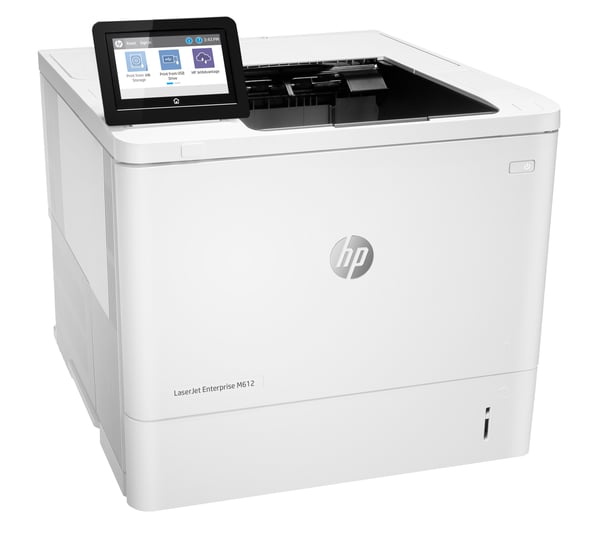 HP LaserJet Enterprise M612dn Sort og hvid Printer, Kun ethernet; Dupleks