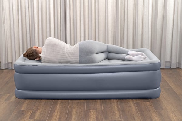 Bestway 6713G / 23 luftmadras Enkelmadras Grå, Hvid Unisex